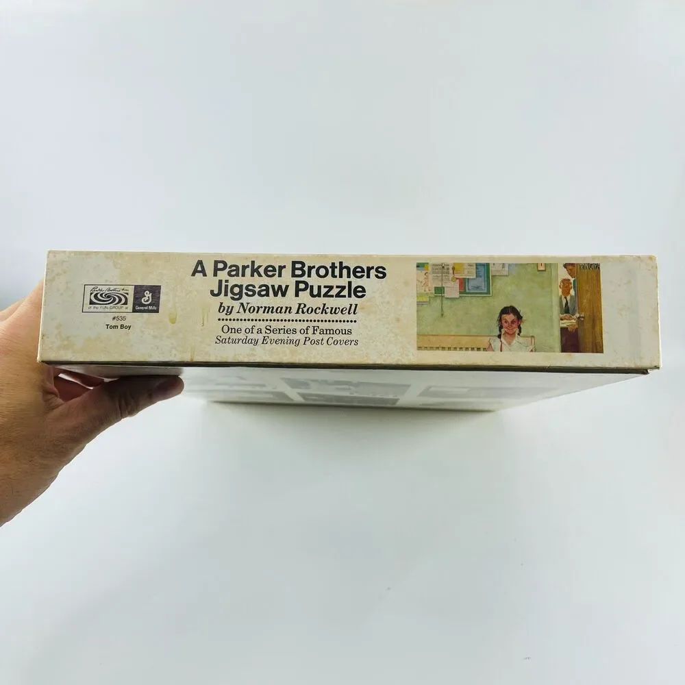Vtg NORMAN ROCKWELL Tom Boy Jigsaw Puzzle PARKER BROTHERS Complete Art 1970s